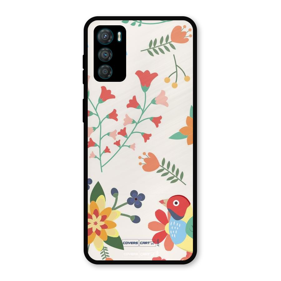Spring Flowers Metal Back Case for Moto G42