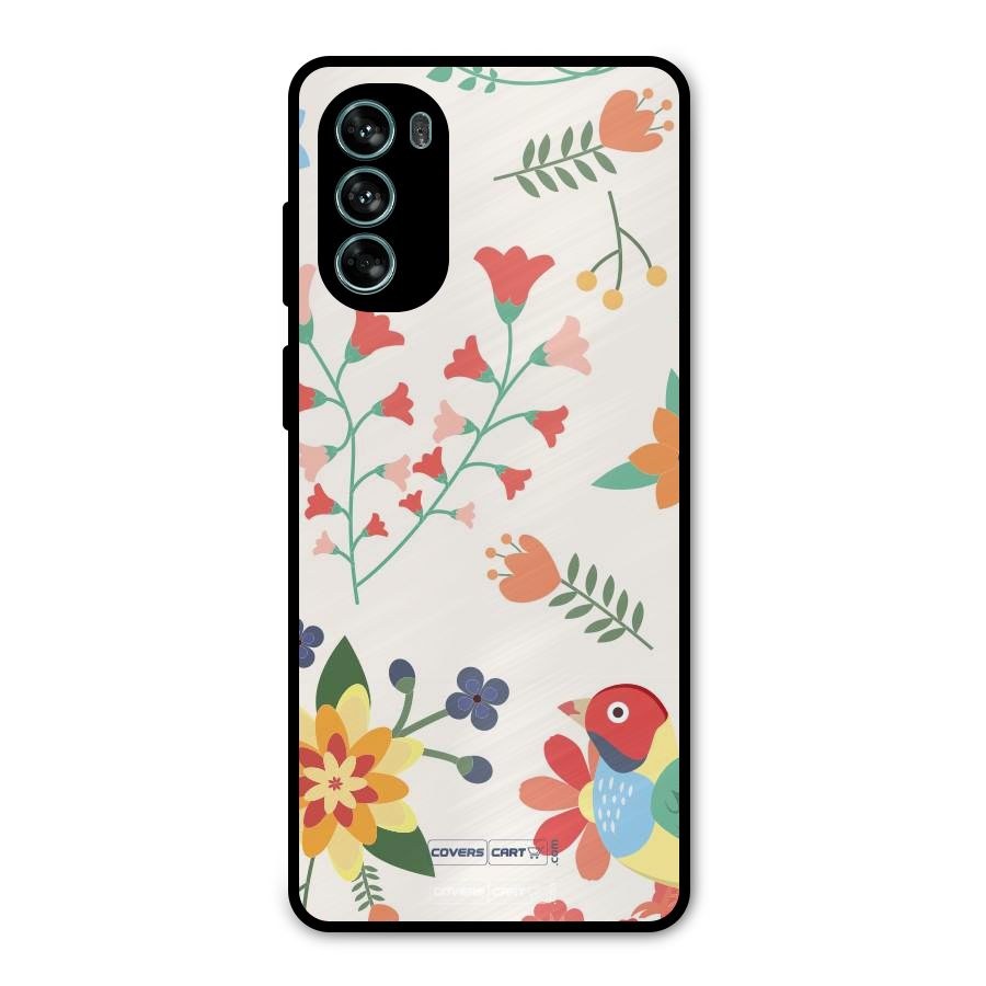Spring Flowers Metal Back Case for Moto G62