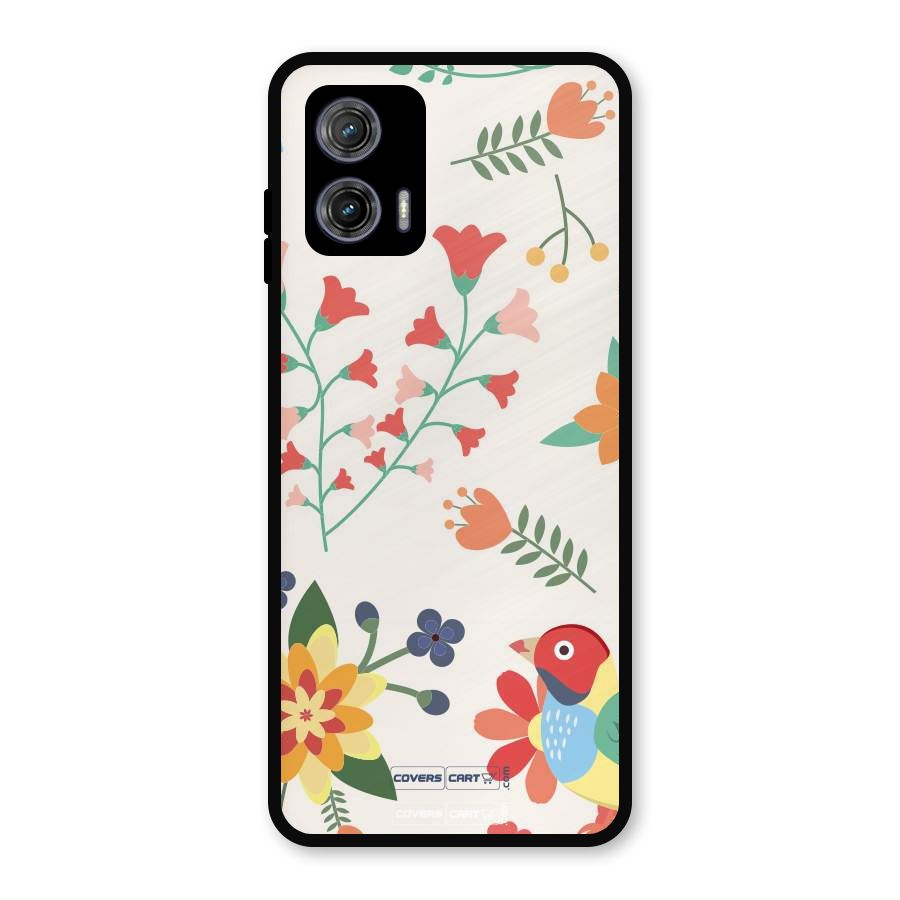 Spring Flowers Metal Back Case for Moto G73