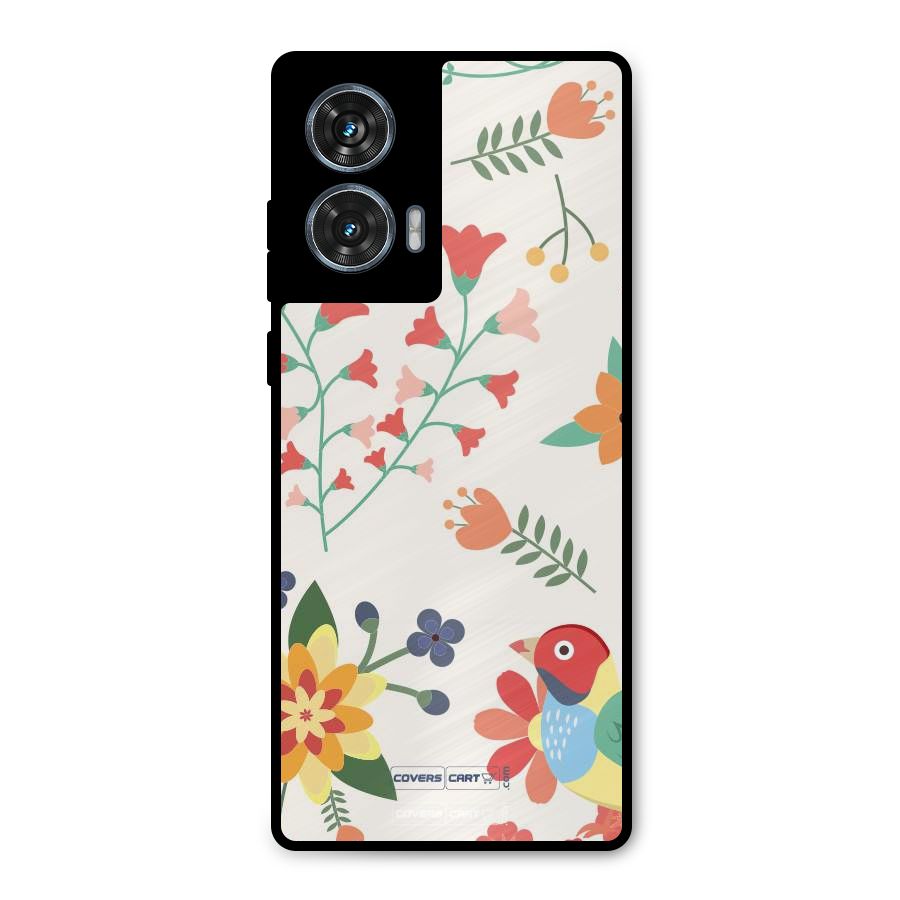 Spring Flowers Metal Back Case for Motorola Edge 50 Fusion