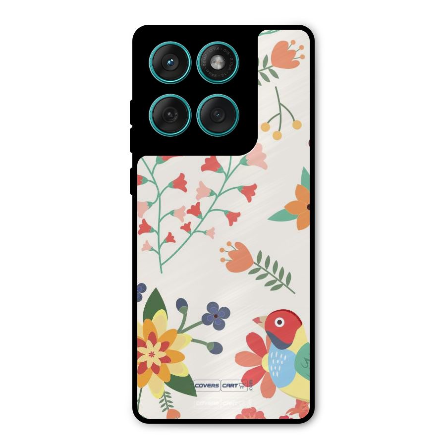 Spring Flowers Metal Back Case for Motorola Edge 60
