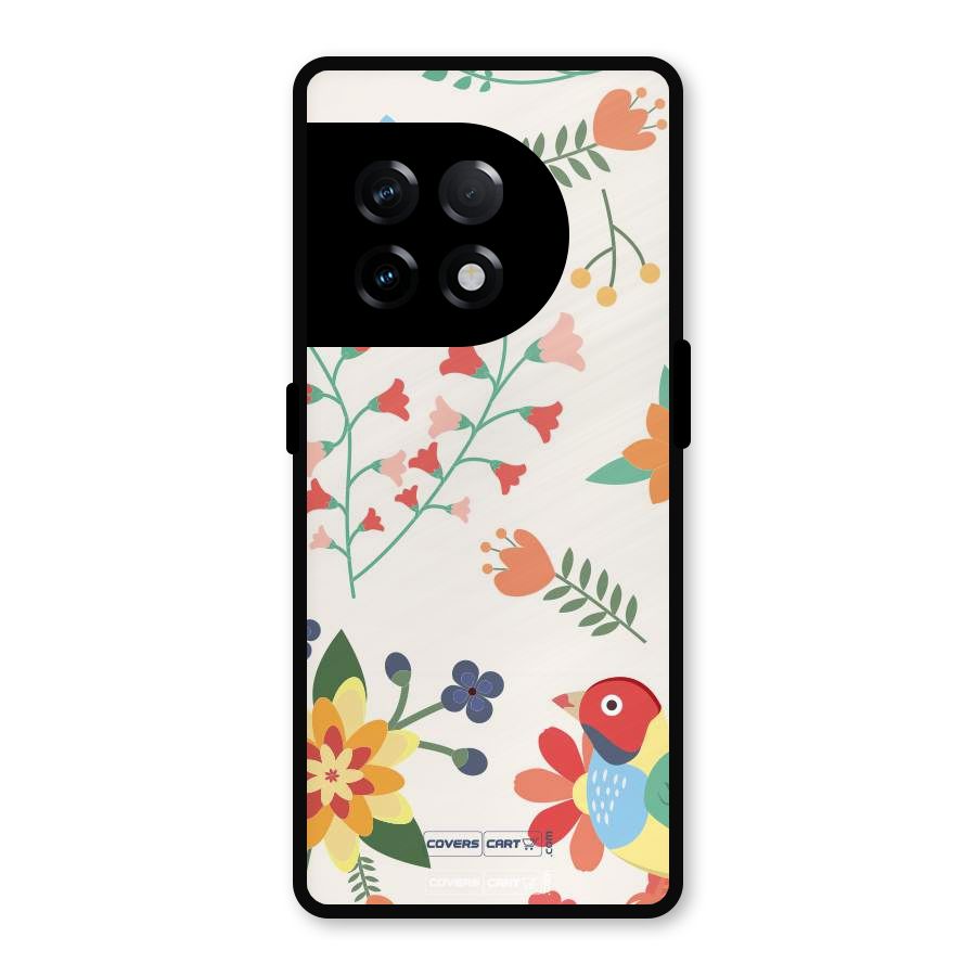 Spring Flowers Metal Back Case for OnePlus 11R