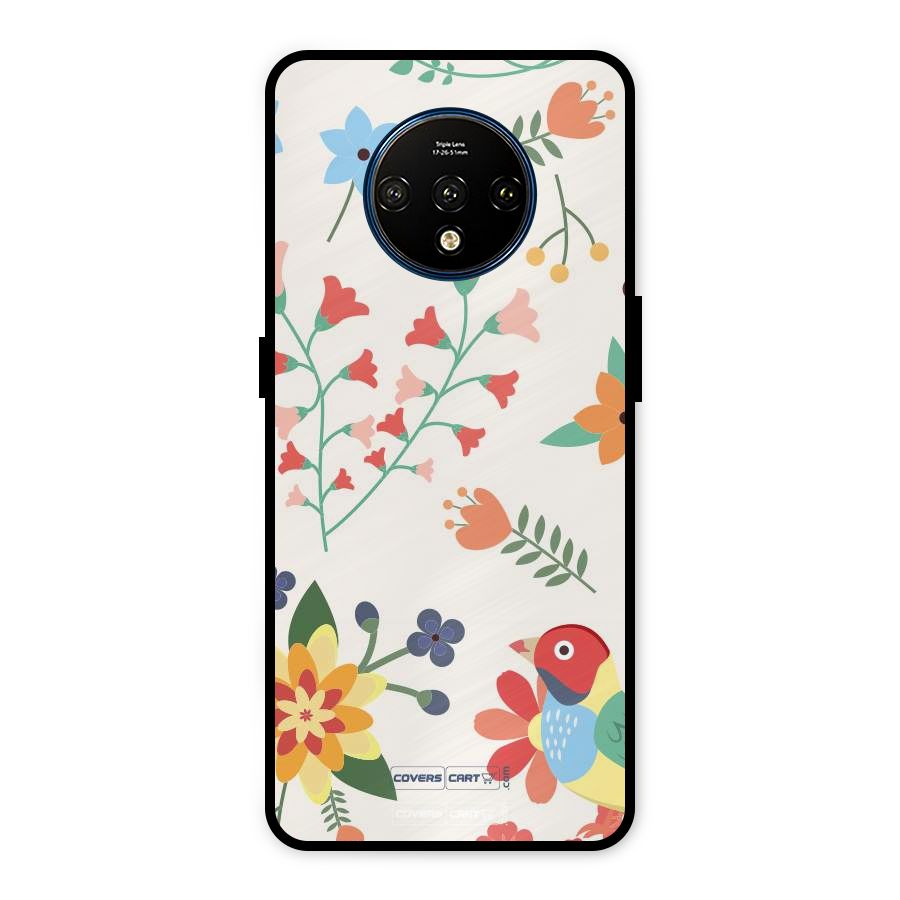 Spring Flowers Metal Back Case for OnePlus 7T