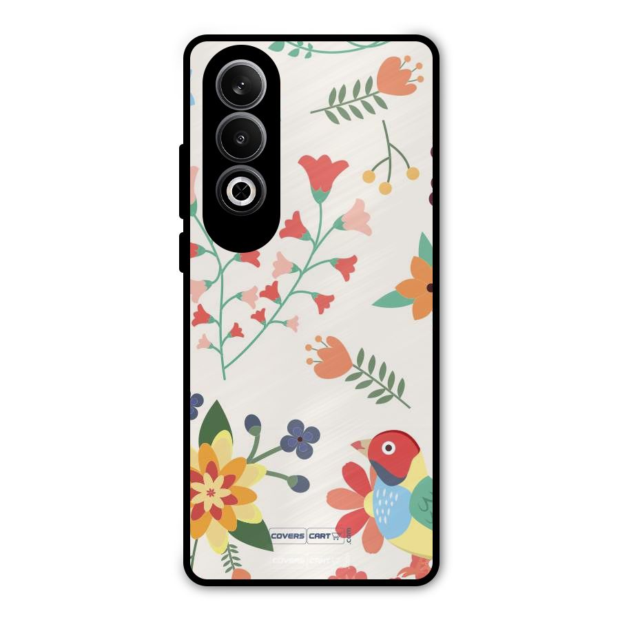 Spring Flowers Metal Back Case for OnePlus Nord CE4