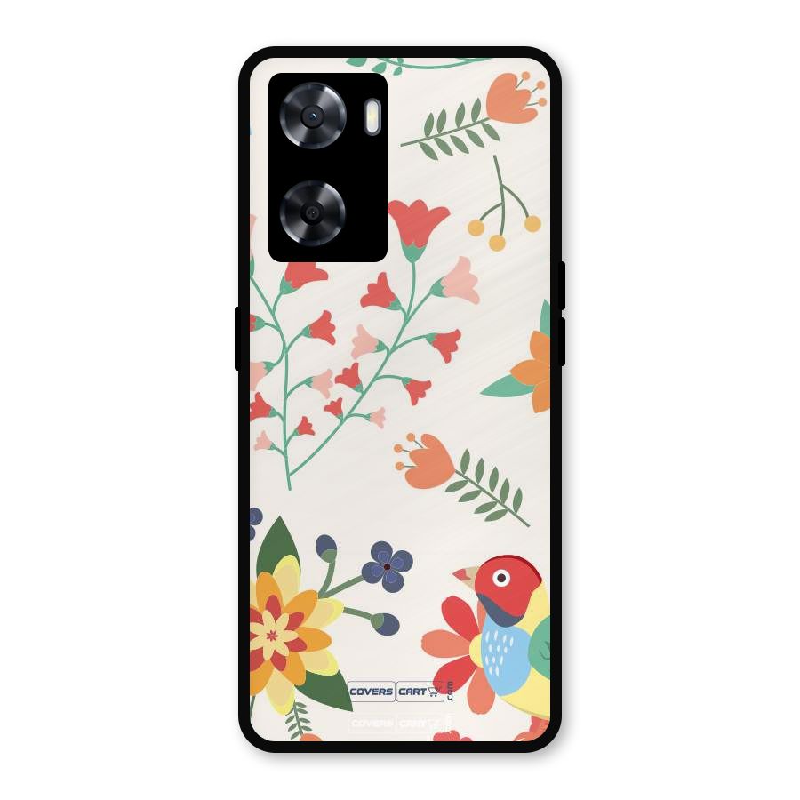 Spring Flowers Metal Back Case for Oppo A77