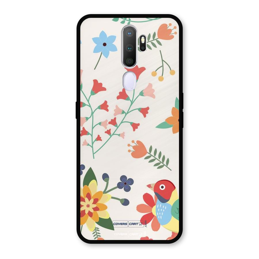Spring Flowers Metal Back Case for Oppo A9 (2020)