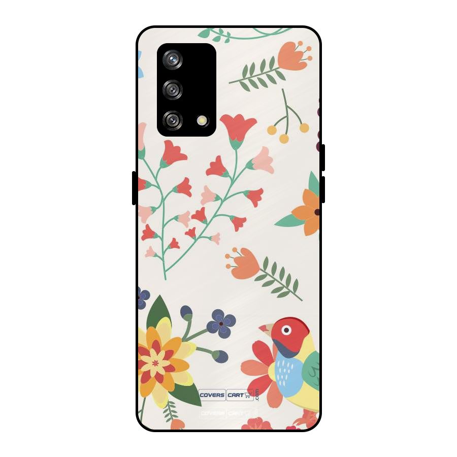 Spring Flowers Metal Back Case for Oppo F19s