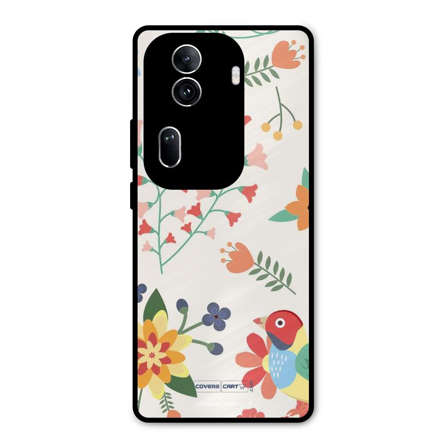 Spring Flowers Metal Back Case for Oppo Reno11 Pro 5G