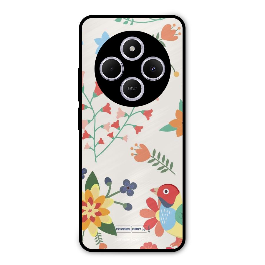 Spring Flowers Metal Back Case for Poco C75 5G