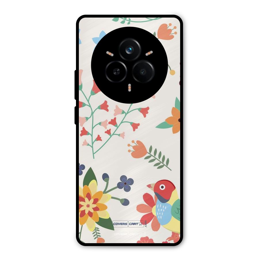 Spring Flowers Metal Back Case for Realme 14 Pro