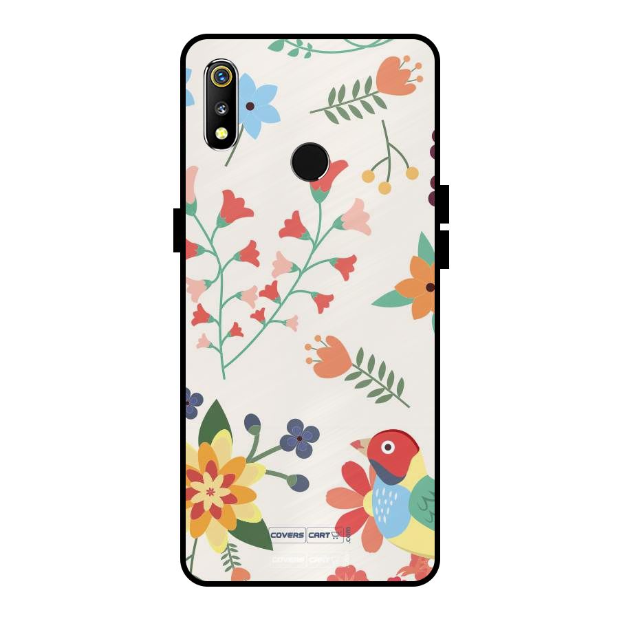 Spring Flowers Metal Back Case for Realme 3