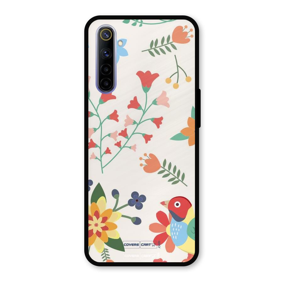 Spring Flowers Metal Back Case for Realme 6i