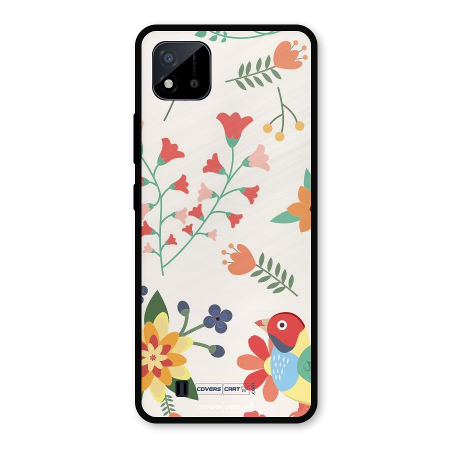Spring Flowers Metal Back Case for Realme C11 2021