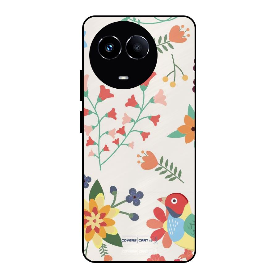 Spring Flowers Metal Back Case for Realme Narzo 60X