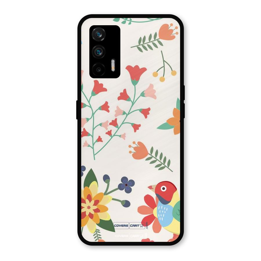 Spring Flowers Metal Back Case for Realme X7 Max