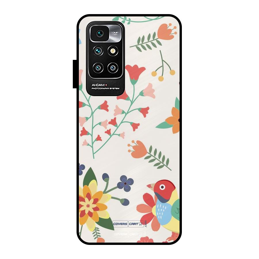 Spring Flowers Metal Back Case for Redmi 10 Prime