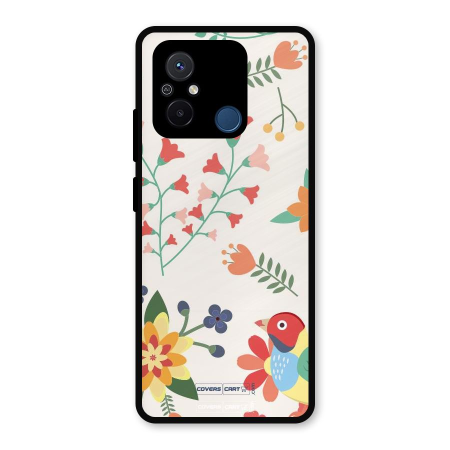 Spring Flowers Metal Back Case for Redmi 12C