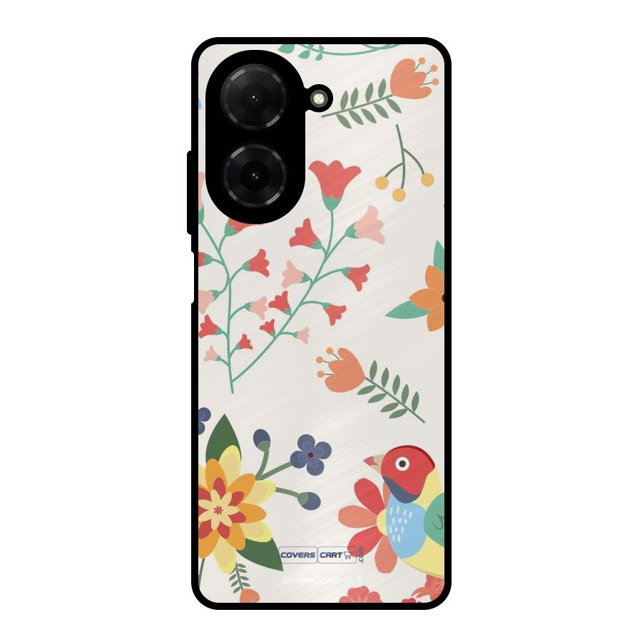 Spring Flowers Metal Back Case for Redmi A5 4G