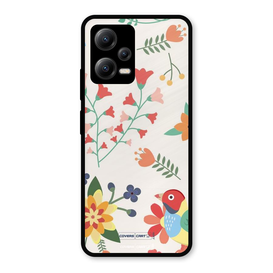Spring Flowers Metal Back Case for Redmi Note 12 5G