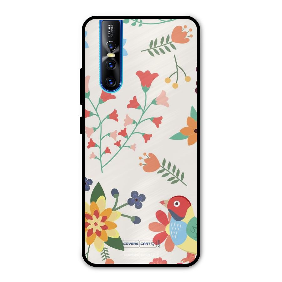 Spring Flowers Metal Back Case for Vivo V15 Pro