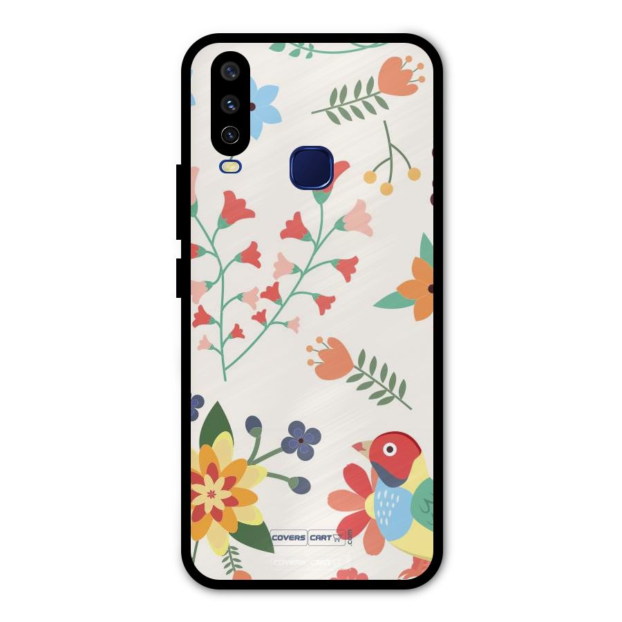 Spring Flowers Metal Back Case for Vivo V17