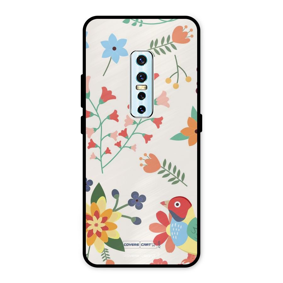 Spring Flowers Metal Back Case for Vivo V17 Pro