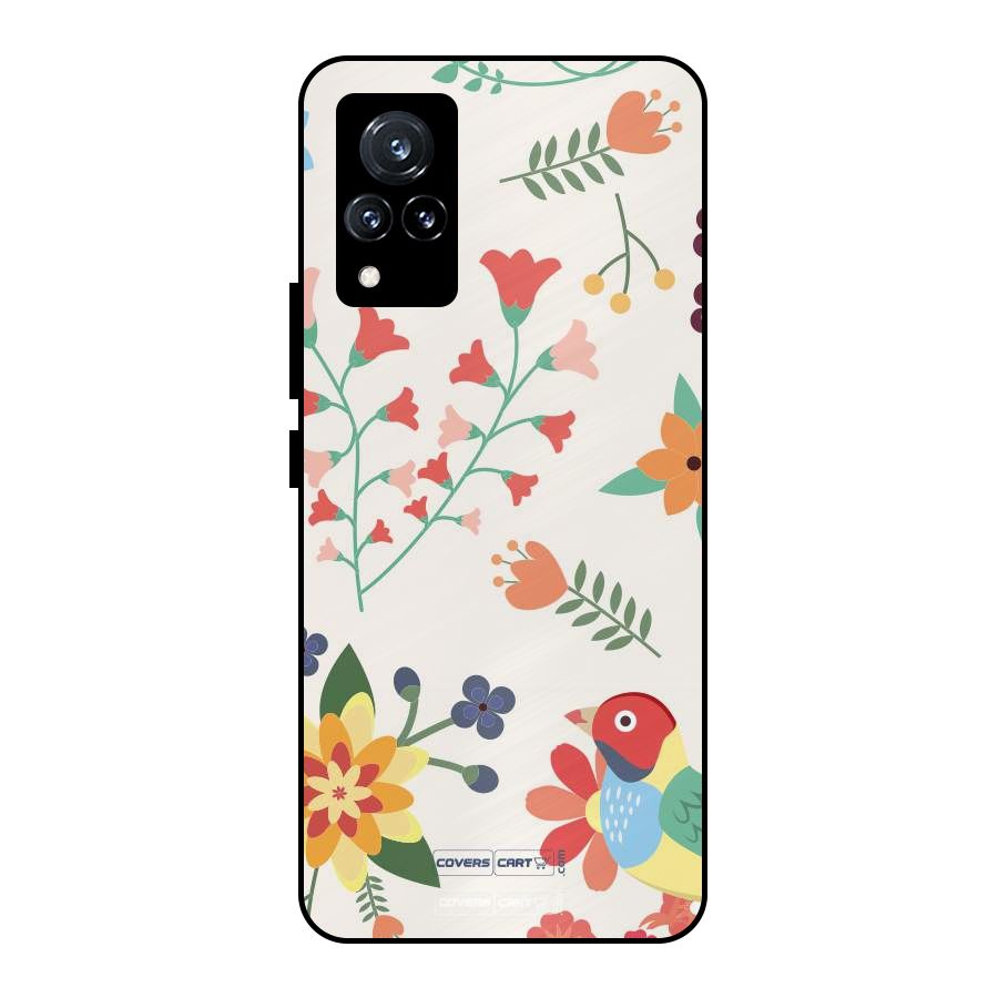 Spring Flowers Metal Back Case for Vivo V21 5G