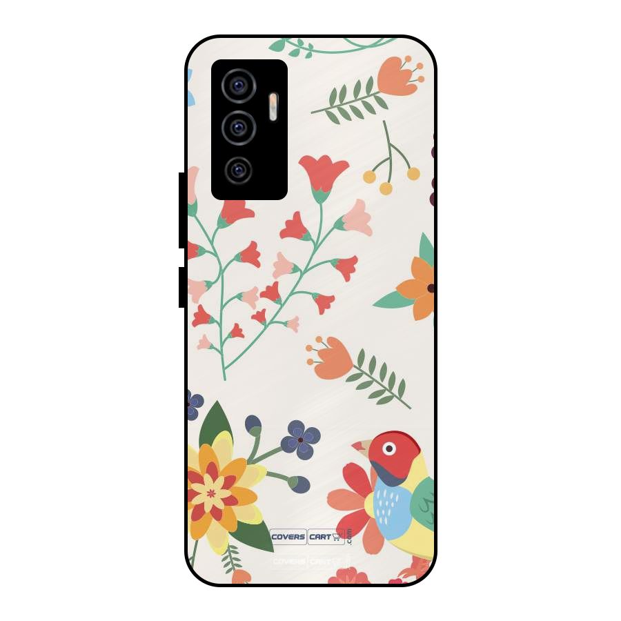 Spring Flowers Metal Back Case for Vivo V23e