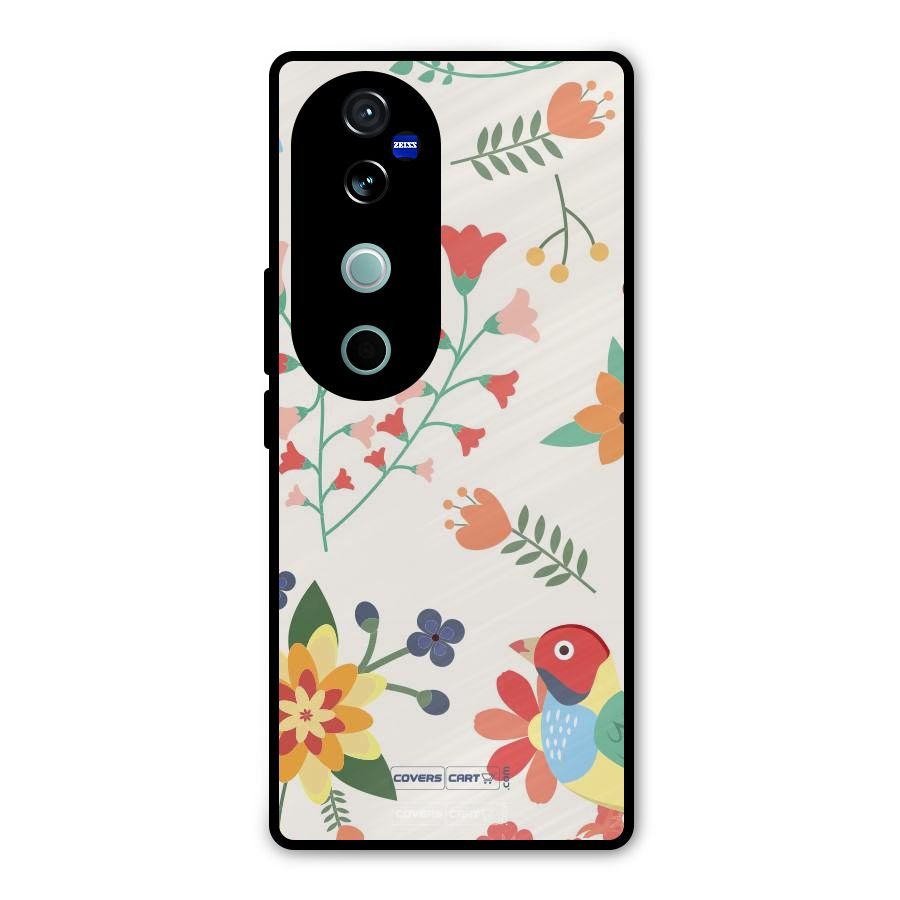 Spring Flowers Metal Back Case for Vivo V40