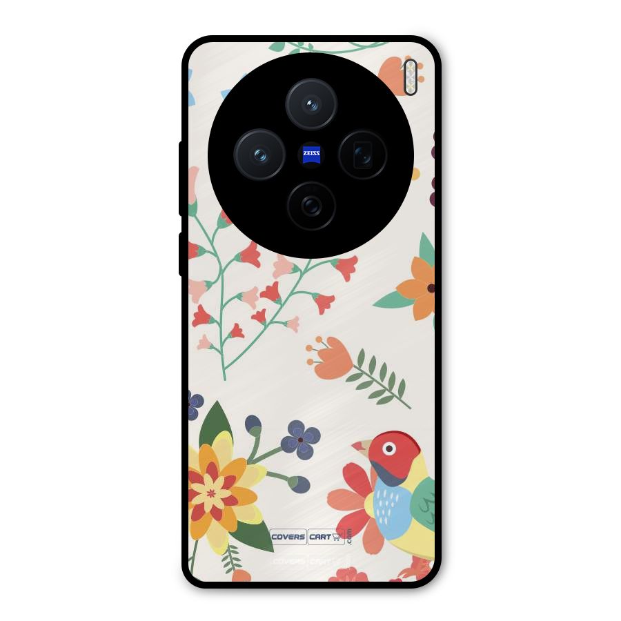 Spring Flowers Metal Back Case for Vivo X200