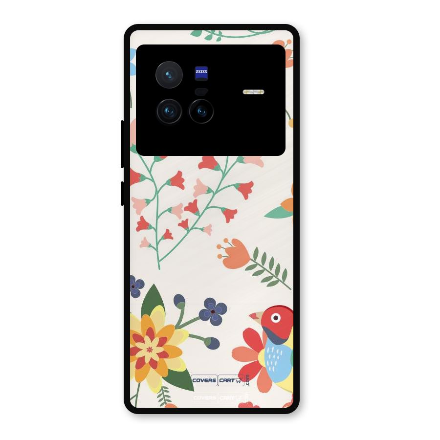 Spring Flowers Metal Back Case for Vivo X80