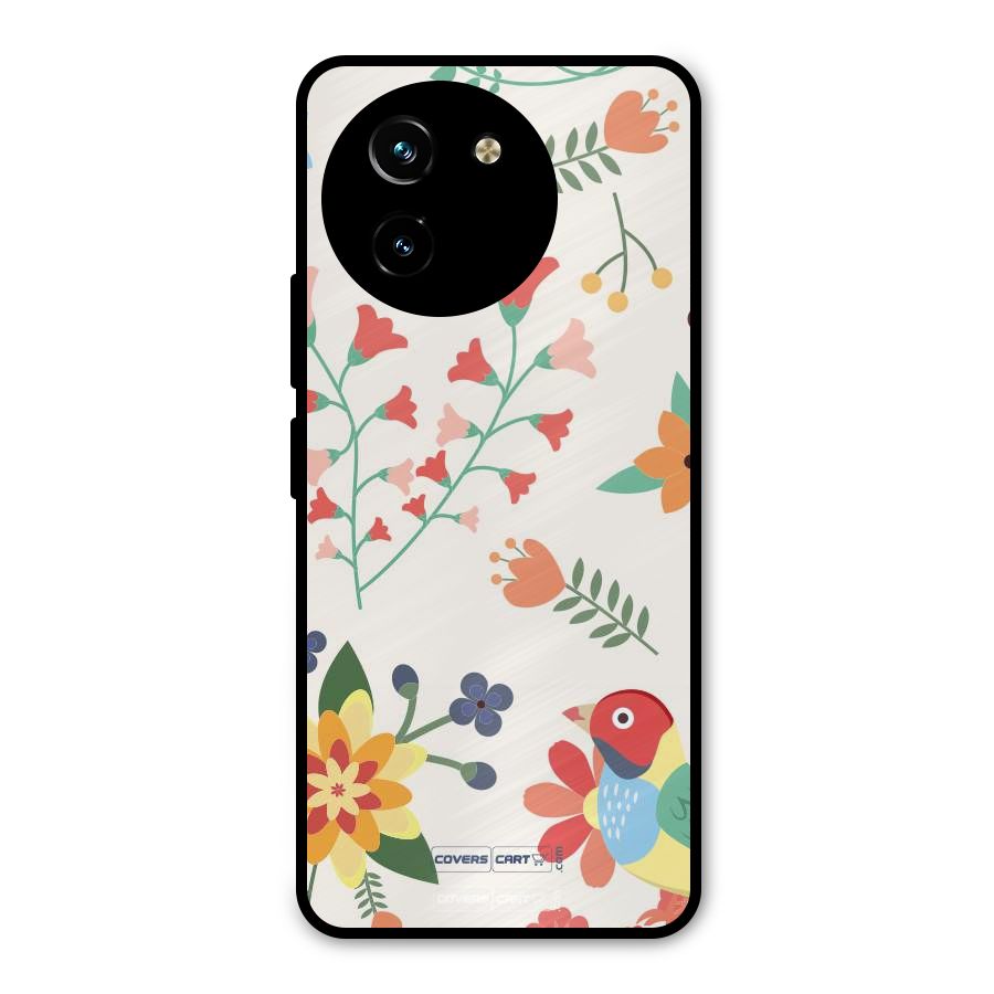 Spring Flowers Metal Back Case for Vivo Y200i