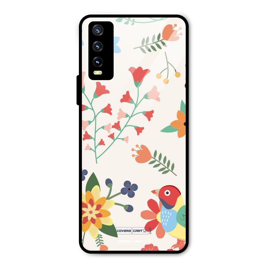 Spring Flowers Metal Back Case for Vivo Y20t
