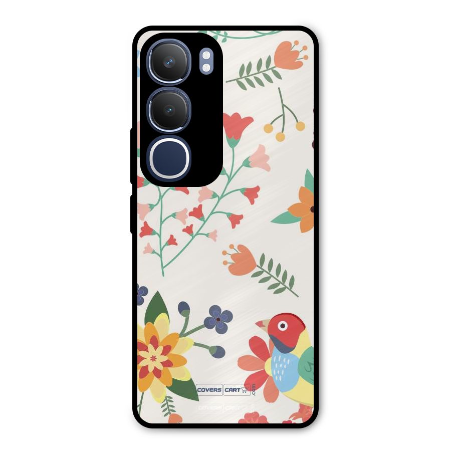 Spring Flowers Metal Back Case for Vivo Y29