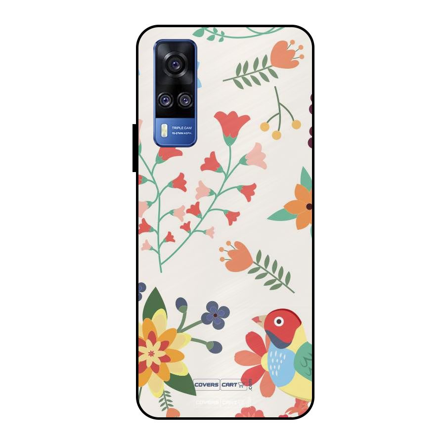 Spring Flowers Metal Back Case for Vivo Y51