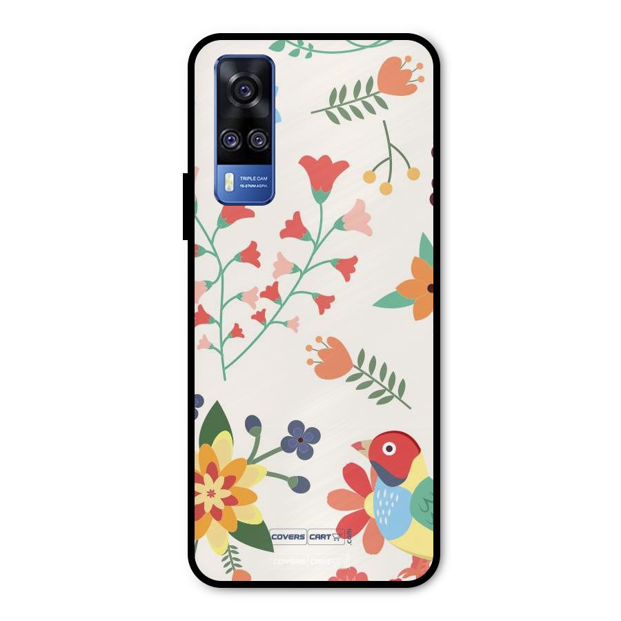 Spring Flowers Metal Back Case for Vivo Y51A