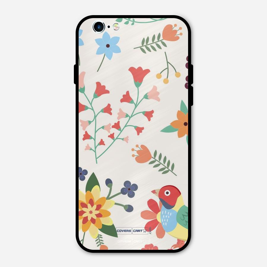 Spring Flowers Metal Back Case for iPhone 6 6s