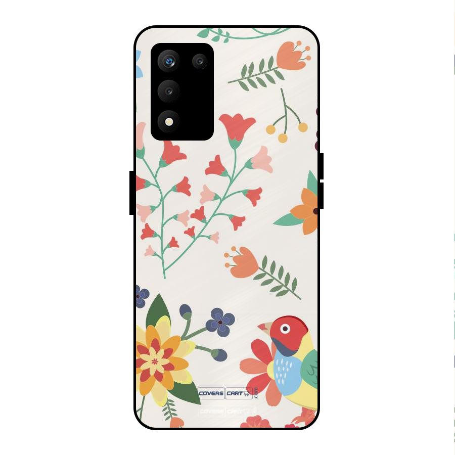 Spring Flowers Metal Back Case for realme 9 5G SE