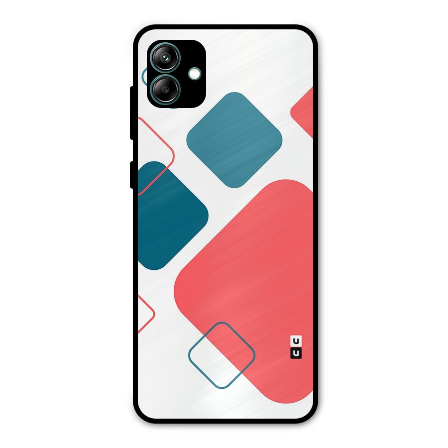Square Pattern Beautiful Abstract Metal Back Case for Galaxy A04