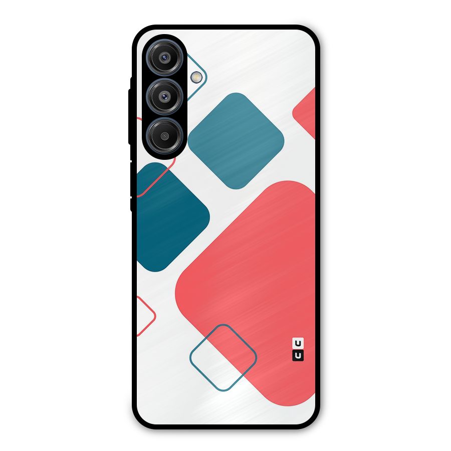 Square Pattern Beautiful Abstract Metal Back Case for Galaxy A16 5G