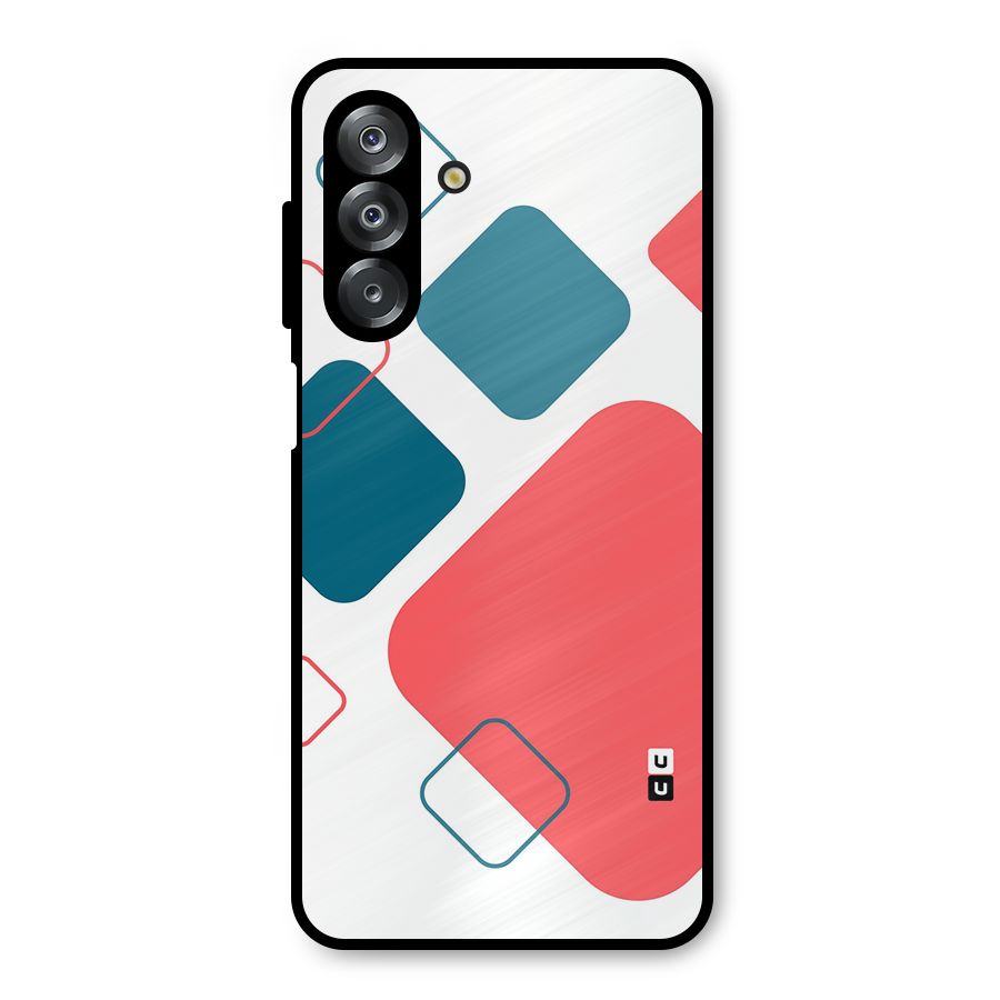 Square Pattern Beautiful Abstract Metal Back Case for Galaxy A26