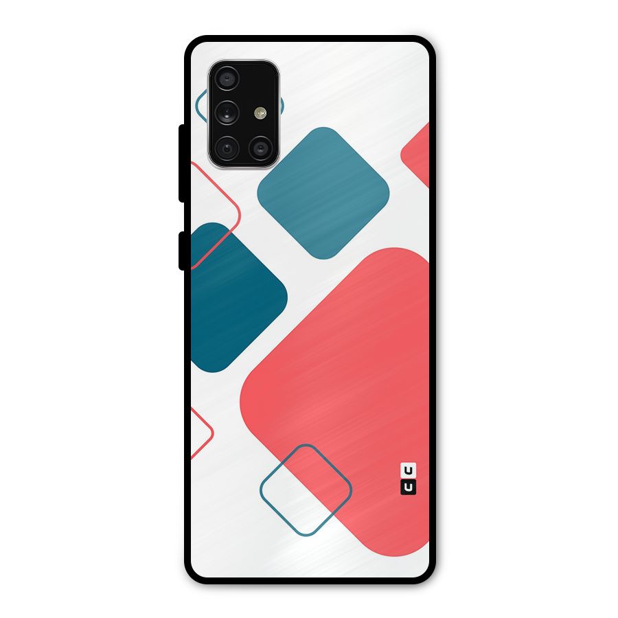 Square Pattern Beautiful Abstract Metal Back Case for Galaxy A71