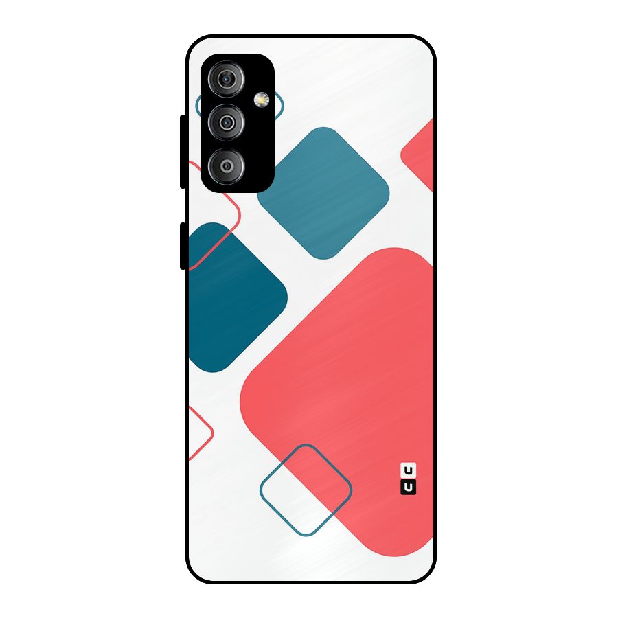 Square Pattern Beautiful Abstract Metal Back Case for Galaxy F23