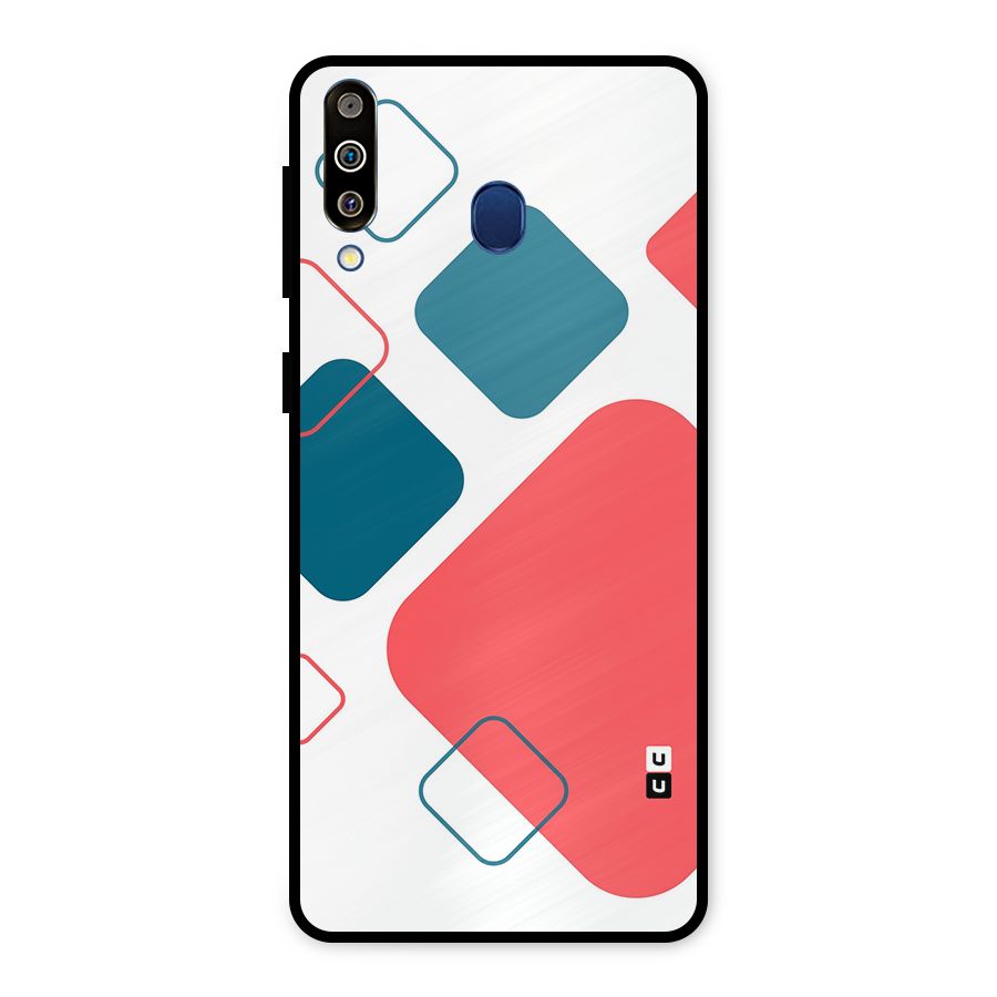 Square Pattern Beautiful Abstract Metal Back Case for Galaxy M30