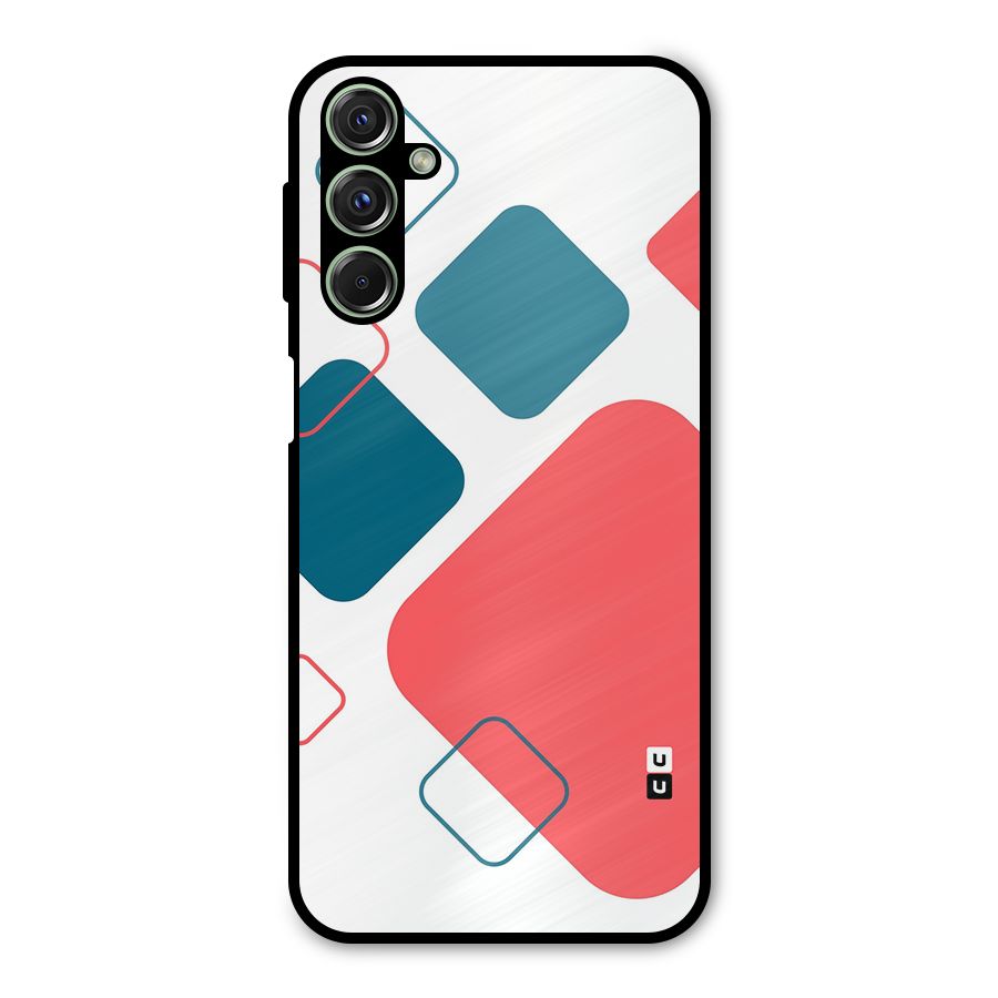 Square Pattern Beautiful Abstract Metal Back Case for Galaxy M34