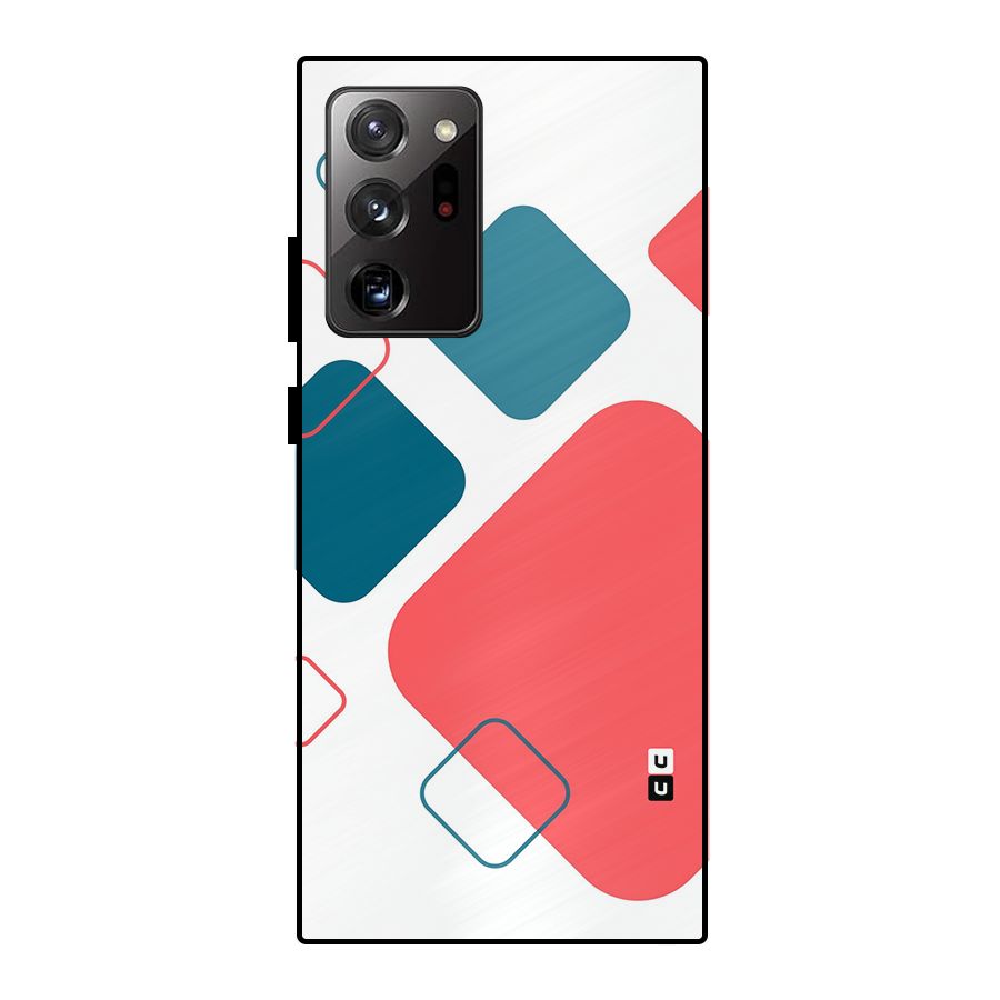 Square Pattern Beautiful Abstract Metal Back Case for Galaxy Note 20 Ultra