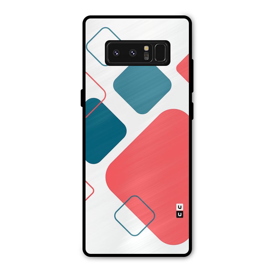 Square Pattern Beautiful Abstract Metal Back Case for Galaxy Note 8