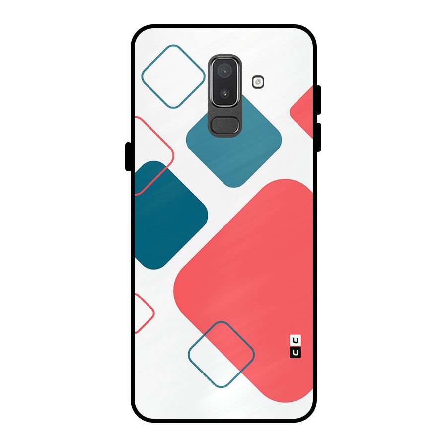 Square Pattern Beautiful Abstract Metal Back Case for Galaxy On8 (2018)