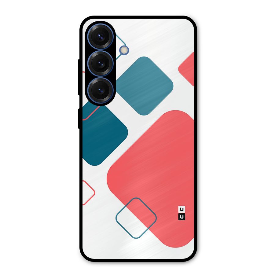 Square Pattern Beautiful Abstract Metal Back Case for Galaxy S25
