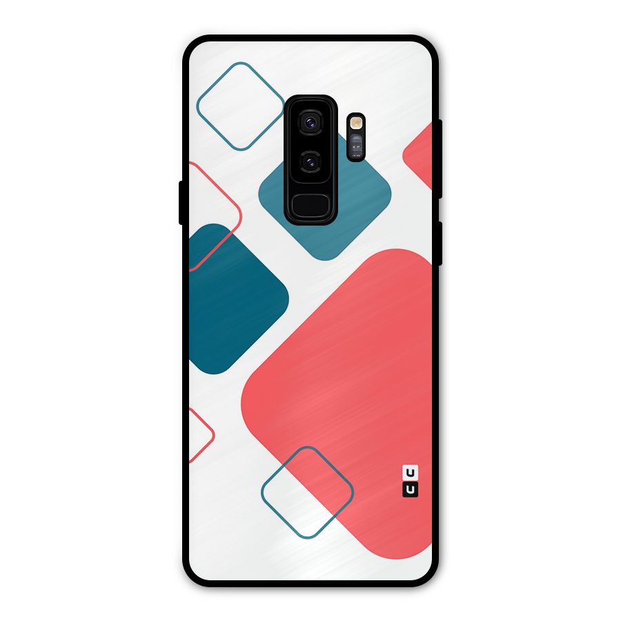 Square Pattern Beautiful Abstract Metal Back Case for Galaxy S9 Plus